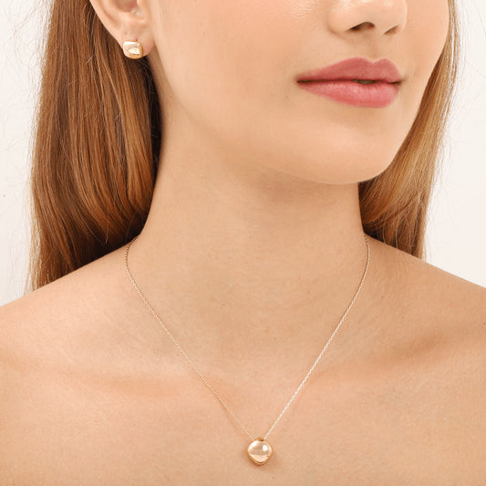 Conjunto semijoia quadrado liso