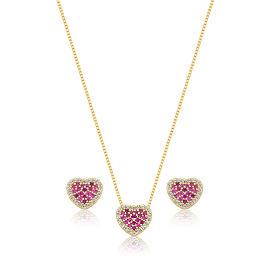 Conjunto Coração Pavê