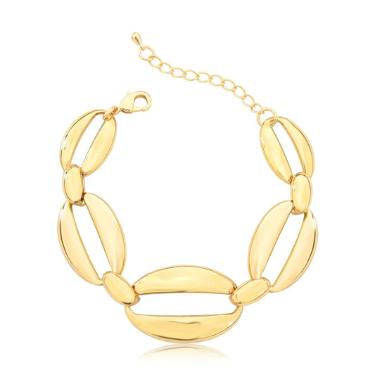 Pulseira semi joia elos lisos