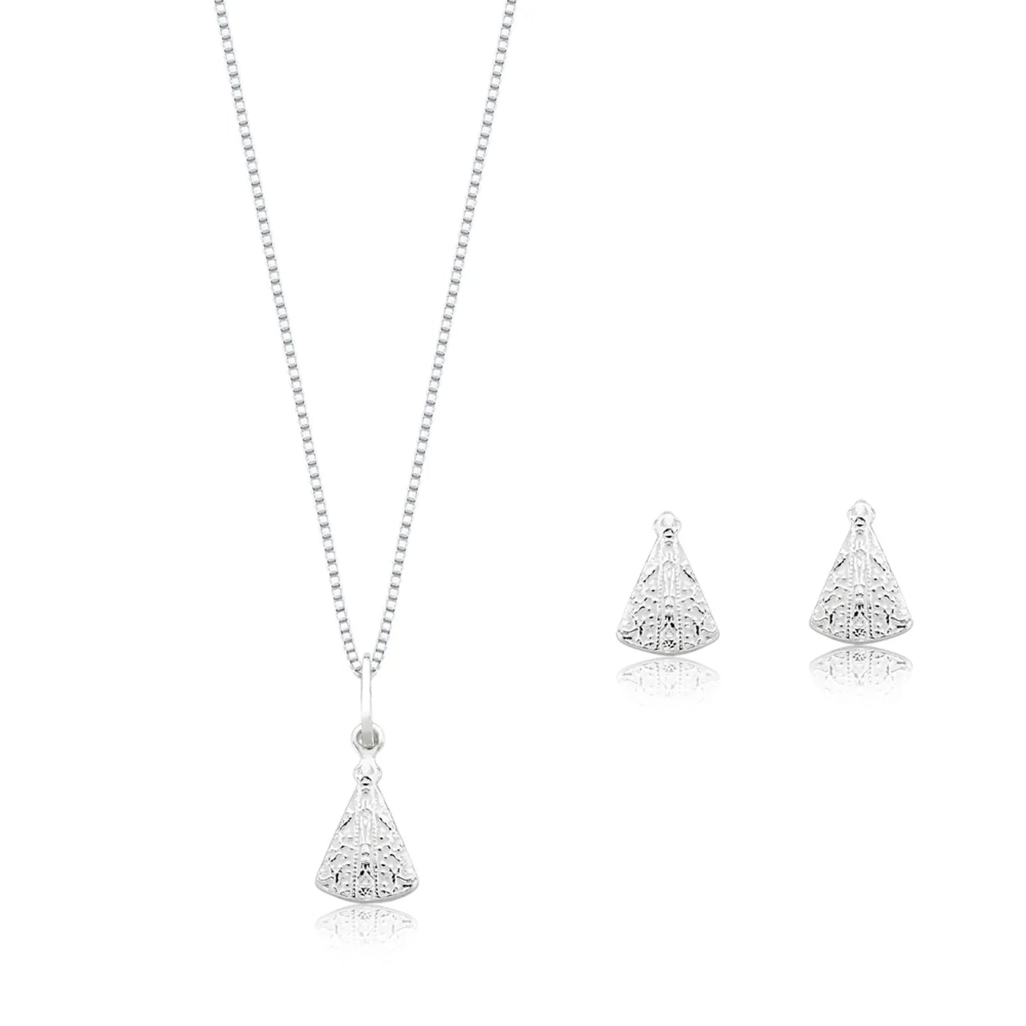 Conjunto prata 925 Nossa Senhora Aparecida