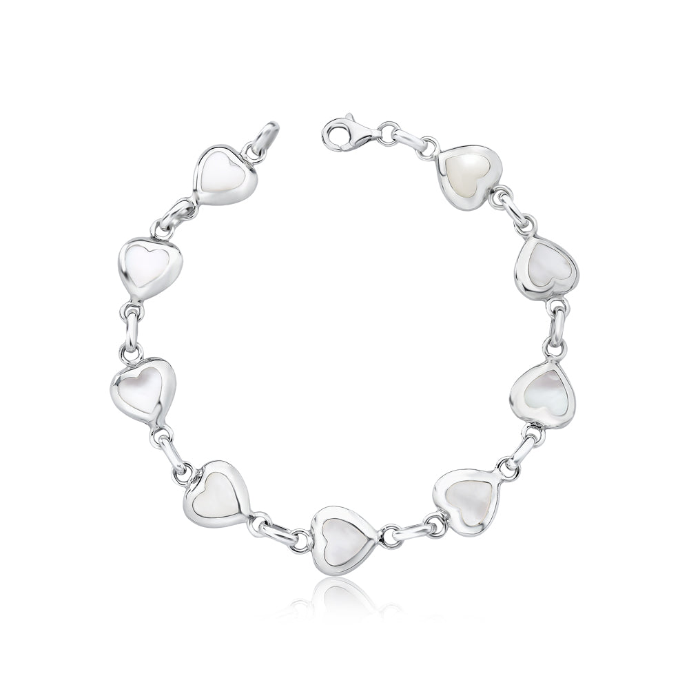 Pulseira madrepérola coração