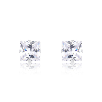 Brincos Ponto de Luz Quadrado Quadrilume