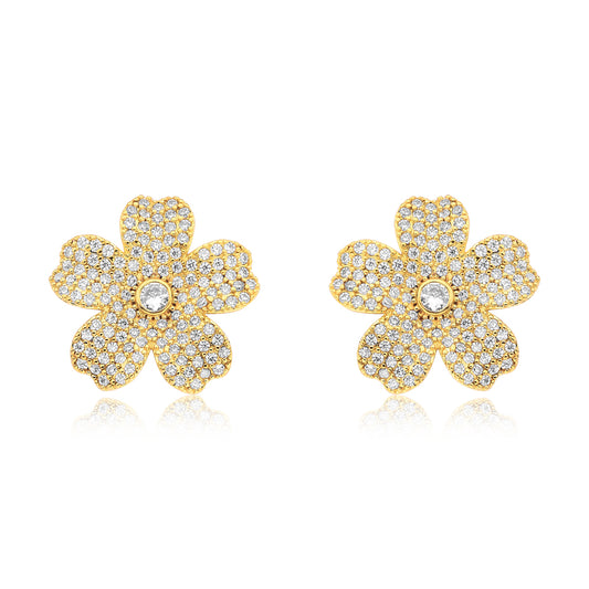 Brincos Flor Pavê