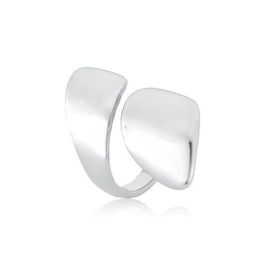Anel Duplo Geométrico Aberto
