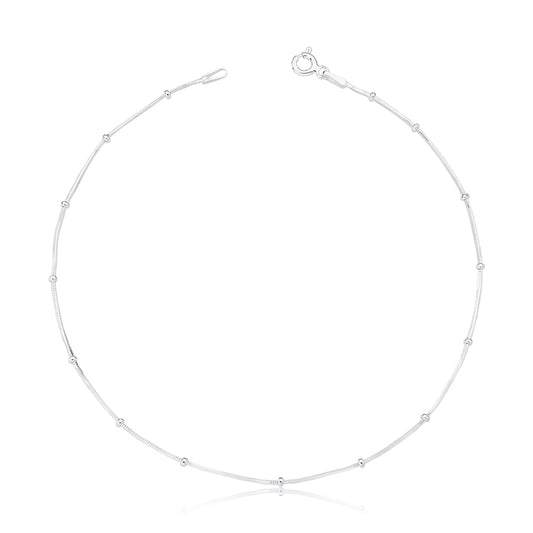 Tornozeleira Prata 925 bolinhas